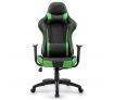 Black and Green Height Adjustable PU Leather Computer Office Chair with Armrest