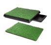 Dog Toilet Puppy Pad Trainer Indoor Pet Bathroom House Potty Training Pee Tray with 2 Mats Large