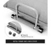 Portable Folding Rollaway Bed/Chair with Mattress-Single-Grey