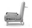 Portable Folding Rollaway Bed/Chair with Mattress-Single-Grey