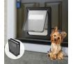 2-Way Lockable Pet Dog Cat Door Security Brushy Flap Large Size