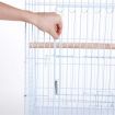 Bird Parrot Cage - Elegant Dome Top, Lacework & Curve Legs Design - White