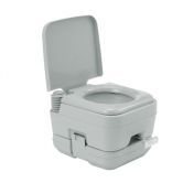 Portable Toilet - Camping Potty Restroom - 10L Square Light Gray