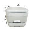 Portable Toilet - Camping Potty Restroom - 10L Square Light Gray