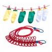 2pcs 185cm Portable Multifunctional Drying Rack Clips Cloth Hangers