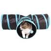 Pet Cat Tunnel 3 Way 4 Hole Rabbit Kitten Play Fun Toy Folding Tent With Ball