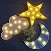 3D Star Moon Cloud Unicorn Night LED Light Modeling Lamp