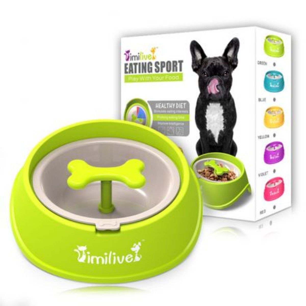 Anti Choke Pet Slow Eating Drink Bowls Small