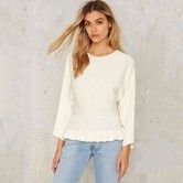 Haoduoyi Women Peplum Sweet Sweater Top