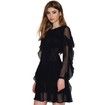 Haoduoyi Women Elegant Backless Ruffled Party Coctail Formal Dress
