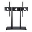 32"-65" TV Brackets Secure Height Adjustable TV Stand Portable Steel TV Stand with 8mm Tempered Glass Base