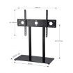 32"-65" TV Brackets Secure Height Adjustable TV Stand Portable Steel TV Stand with 8mm Tempered Glass Base