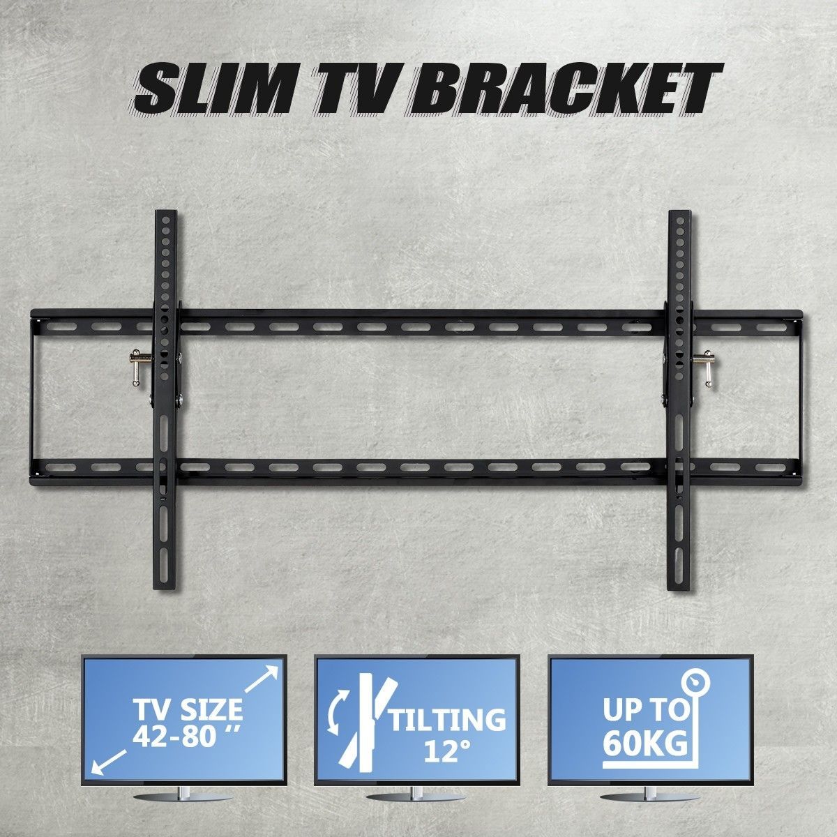 Tilt TV Wall Mount Bracket 42-80"