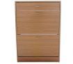 Wooden Shoe Storage Cabinet - 2 Racks & 1 Drawer, Beige