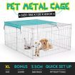 Cat Dog Enclosure Pet Playpen Puppy Pen Rabbit Fencing Chicken Cage Outdoor Indoor Foldable Portable Fabric Cover Metal 1.8M