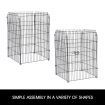 Dog Playpen Fence Pet Enclosure Cat Doggy Puppy Exercise Cage Green Fabric Cover 63x107CM/Panel 42" 8 Panels