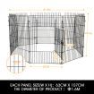 Dog Playpen Fence Pet Enclosure Cat Doggy Puppy Exercise Cage Green Fabric Cover 63x107CM/Panel 42" 8 Panels