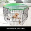Dog Playpen Fence Pet Enclosure Cat Doggy Puppy Exercise Cage Green Fabric Cover 63x107CM/Panel 42" 8 Panels