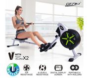 GENKI Air Resistance Rowing Machine Home Fitness Exercise Equipment w/ LCD Display