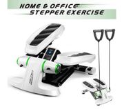 Mini Stepper Fitness Equipment Home Gym Exercise Workout Machine w/ Resistance Bands - Green