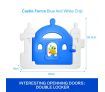 ABST 18-Sided Kids Play Pen Colorful Castle-shaped Baby Playpen with Game Panel & Basketball Set