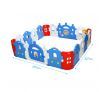ABST 18-Sided Kids Play Pen Colorful Castle-shaped Baby Playpen with Game Panel & Basketball Set