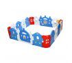 ABST 18-Sided Kids Play Pen Colorful Castle-shaped Baby Playpen with Game Panel & Basketball Set