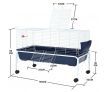 Rabbit Hutch Metal Pet Bunny House Cage Mobile Safety Pen Small Animal Home Water Bottle 100cm