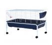 Rabbit Hutch Metal Pet Bunny House Cage Mobile Safety Pen Small Animal Home Water Bottle 100cm