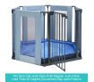 3-in-1 Metal Safety Playpen with Double Locking System & Mat - Dark Grey