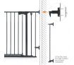 3-in-1 Metal Safety Playpen with Double Locking System & Mat - Dark Grey