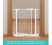 Child Pet Safety Gates Adjustable Baby Gate with 77CM Height 75~85CM Width - White