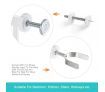 Child Pet Safety Gates Adjustable Baby Gate with 77CM Height 75~85CM Width - White