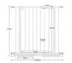 Child Pet Safety Gates Adjustable Baby Gate with 77CM Height 75~85CM Width - White