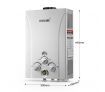 MAXKON 10 in 1 550L/Hr Portable Outdoor Gas LPG Instant Shower Water Heater - Silver