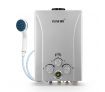 MAXKON 10 in 1 550L/Hr Portable Outdoor Gas LPG Instant Shower Water Heater - Silver