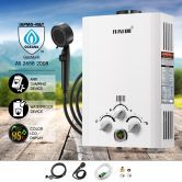 MAXKON 520L/Hr Portable Outdoor Gas LPG Instant Shower Water Heater - White