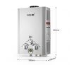 MAXKON 520L/Hr Portable Outdoor Gas LPG Instant Shower Water Heater - Silver