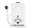 MAXKON 8 in 1 520L/Hr Portable Outdoor Gas Instant Shower Water Heater - White