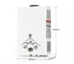 MAXKON 8 in 1 520L/Hr Portable Outdoor Gas Instant Shower Water Heater - White