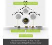MAXKON 8 in 1 520L/Hr Portable Outdoor Gas Instant Shower Water Heater - White