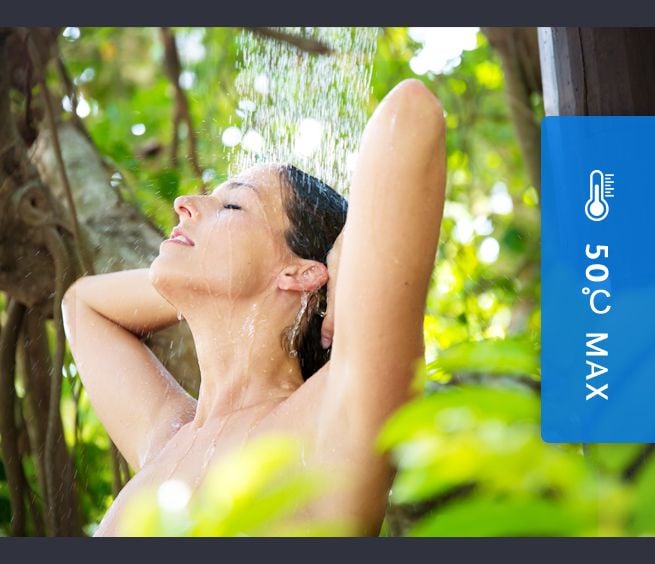 MAXKON 6 in 1 520L Hr Portable Outdoor Gas Instant Shower Water Heater - Silver