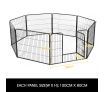 Pet Playpen Dog Cat Enclosure Ferret Fence Rabbit Exercise Cage Fabric Cover 100x80CM/Panel 8 Panels L