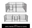 Pet Playpen Dog Cat Enclosure Ferret Fence Rabbit Exercise Cage Fabric Cover 100x80CM/Panel 8 Panels L
