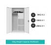 Filing Cabinet Lockable Steel Storage Cupboard with Hanger Drawer