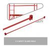 Safety Scaffolding Height-adjustable Work Platform 450KG with Lockable Wheels Red