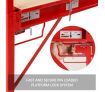Safety Scaffolding Height-adjustable Work Platform 450KG with Lockable Wheels Red