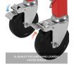 Safety Scaffolding Height-adjustable Work Platform 450KG with Lockable Wheels Red