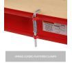 Safety Scaffolding Height-adjustable Work Platform 450KG with Lockable Wheels Red
