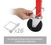 Safety Scaffolding Height-adjustable Work Platform 450KG with Lockable Wheels Red